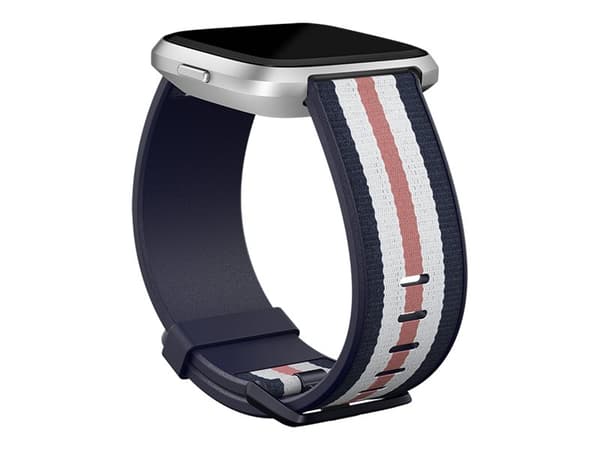 Fitbit FB166WBNVPKL, ranneke, älykello, laivastonsininen, vaaleanpunainen, Fitbit, Versa/Versa Lite, fluoroelastomeeri
