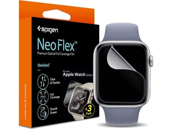 Spigen Neo Flex, Skärmskydd, Smartwatch, Transparent, Apple, Series 5 40mm (2019) Series 4 40mm (2018), Genomskinligt skärmskydd
