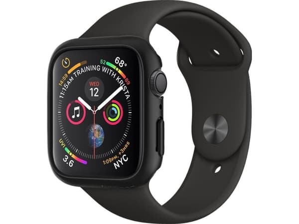 Spigen 062CS24474, Kotelo, Älykello, Musta, Apple, Apple Watch Series 4 (44mm), Polykarbonaatti