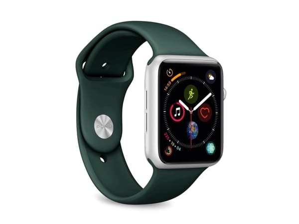Puro PURO ICON Apple Watch Band - Elastisk sportsrem for Apple Watch 42/44 mm (S/M & M/L) (Mørkegrønn)
