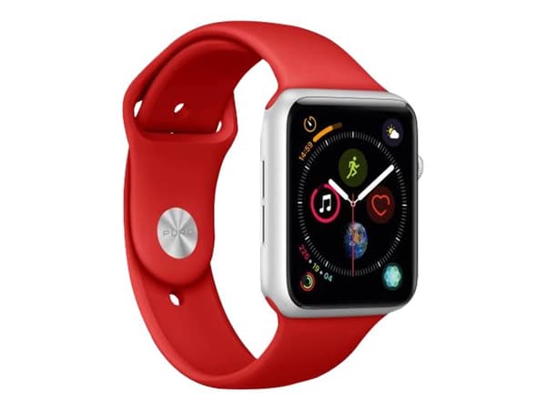 Puro ICON - Älykellon ranneke - S/M ja M/L koko - punainen - Apple Watch Hermès Series 7, Hermès Series 9, Nike Series 7, Series 10, Series 8, Series