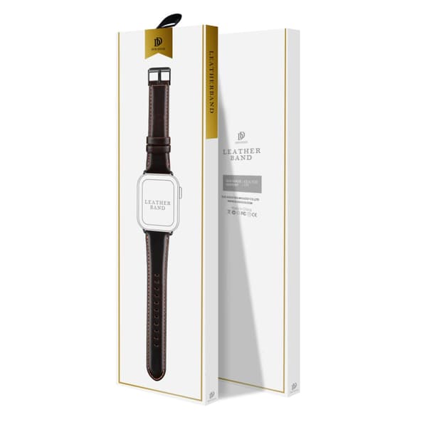 Dux Ducis Läderarmband Apple Watch 42/44/45/49 mm Brun