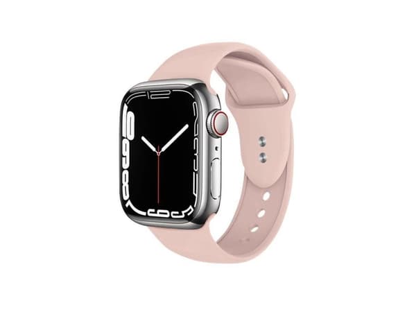 Crong Liquid - hihna Apple Watch 42/44/45/49 mm:lle (hiekanvaaleanpunainen)