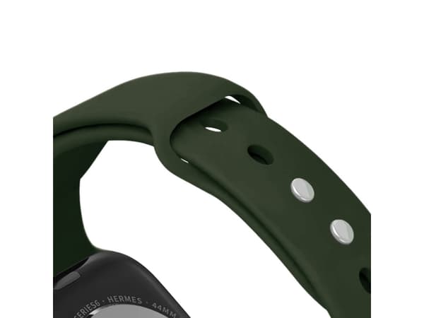 Crong CRG-44LQB-OLV, Klockarmband, Apple, Apple Watch 42/44/45/49mm, Silikon, Metallisk