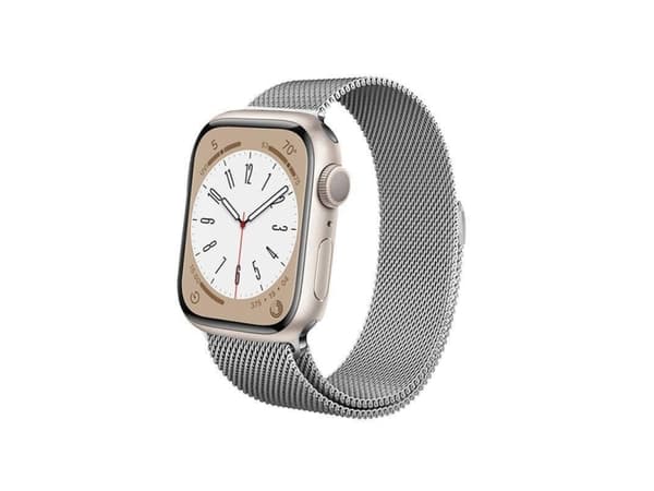 Crong Milano Steel - Ruostumattomasta teräksestä valmistettu hihna Apple Watchille 38/40/41 mm (hopea)