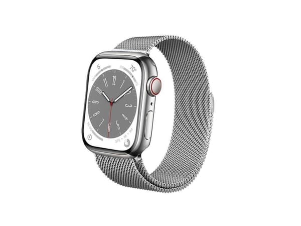 Crong Milano Steel - Ruostumattomasta teräksestä valmistettu hihna Apple Watchille 38/40/41 mm (hopea)