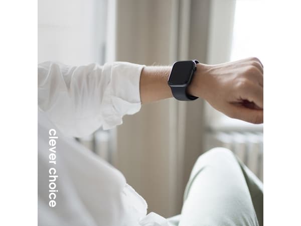 Crong CRG-44LQB-MBL, Klockarmband, Apple, Apple Watch 42/44/45/49mm, Silikon, Metallisk