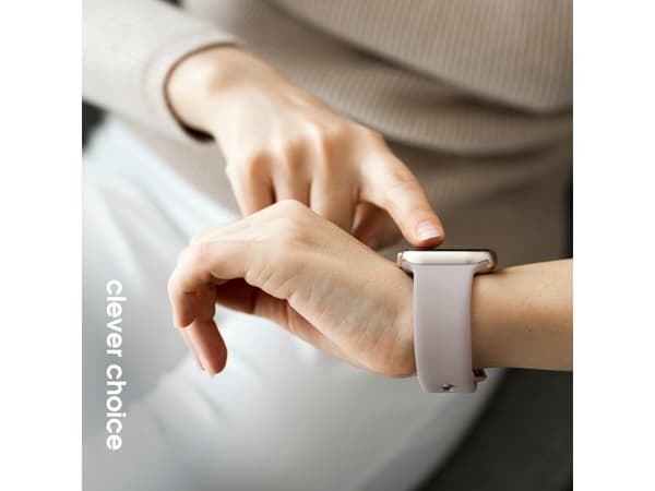 Crong CRG-44LQB-MBL, Klockarmband, Apple, Apple Watch 42/44/45/49mm, Silikon, Metallisk