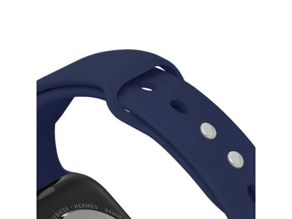 Crong CRG-44LQB-MBL, Klockarmband, Apple, Apple Watch 42/44/45/49mm, Silikon, Metallisk