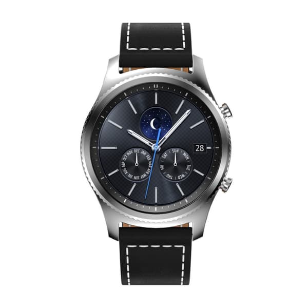 Klassiskt Läderarmband Samsung Gear S3 Frontier/S3 Classic Svart