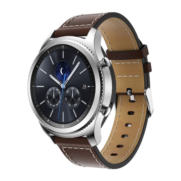 Klassiskt Läderarmband Samsung Gear S3 Frontier/S3 Classic Coffee