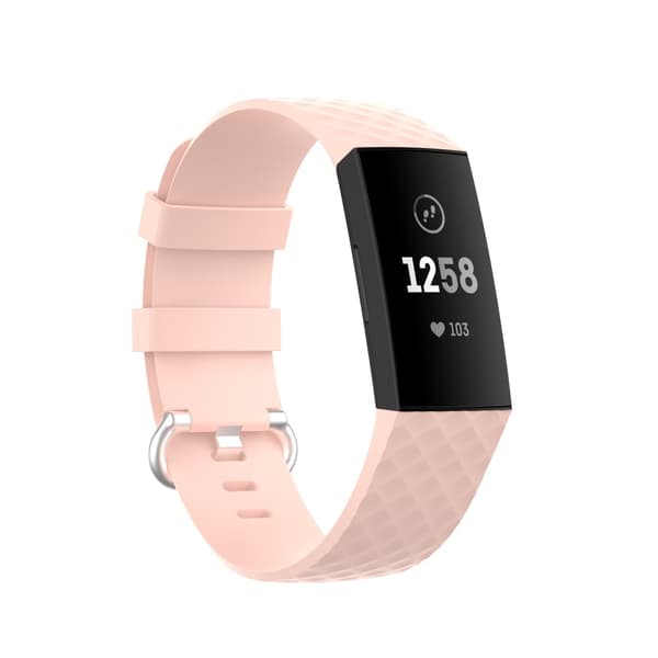 Silikonarmband Till Fitbit Charge 3/4 Rosa