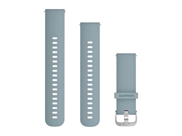 Garmin Quick Release Band - Klokkestropp for smart armbåndsur - 127 - 204 mm - sjøskum, sølvmaskinvare - for Approach S40; ForeAthlete 645 Music; For