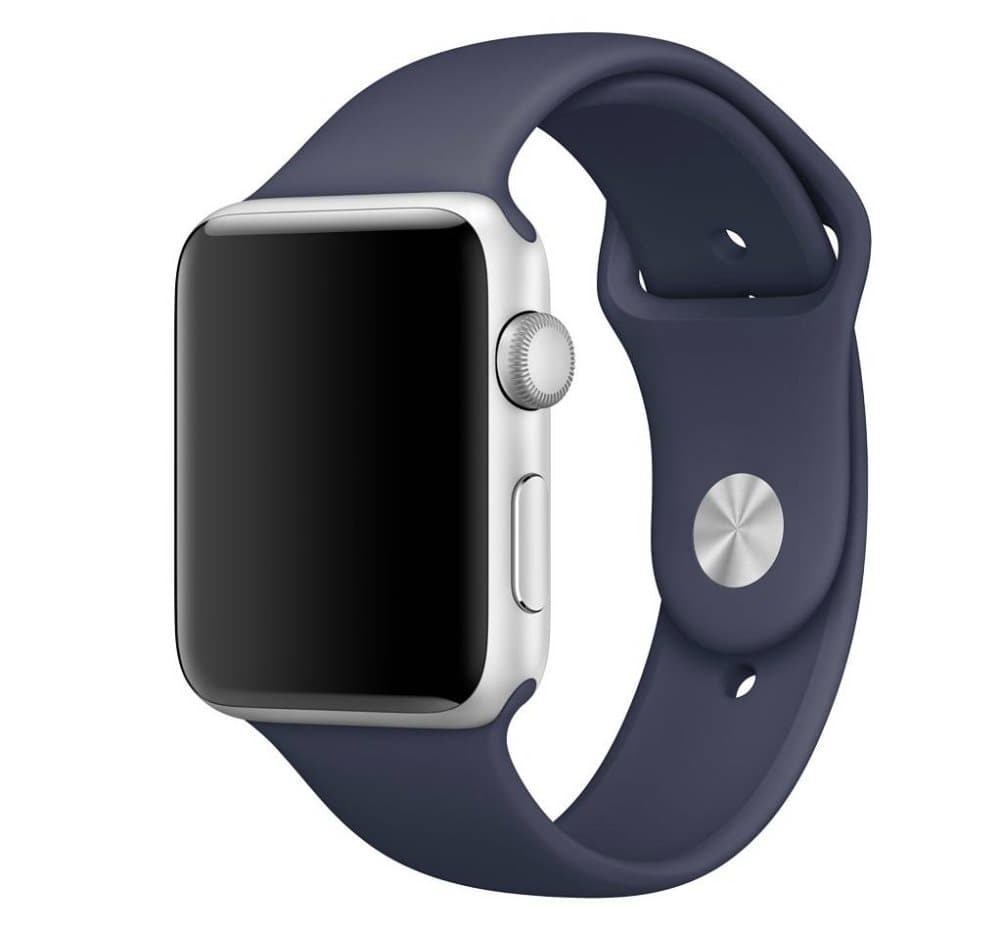 Urrem til Apple Watch i silikone, 42/44mm , midnight blue
