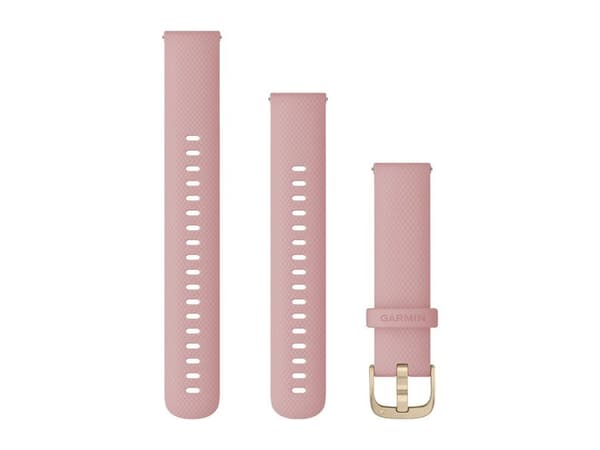 Garmin Quick Release Band - Klokkestropp for smart armbåndsur - 110 - 195 mm - light gold hardware, dust rose - for Forerunner 265S; Legacy Hero Seri