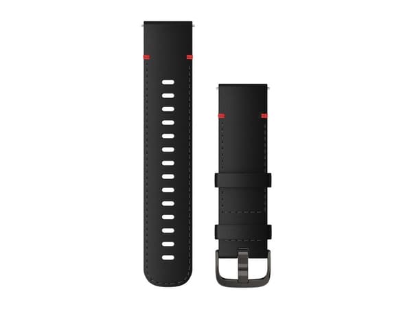 Garmin Quick Release Band - Klokkestropp for smart armbåndsur - 130 - 200 mm - black leather with slate hardware - for Legacy Hero Series First Aveng