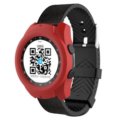 Ticwatch Pro blødt silikone ramme etui - Rød