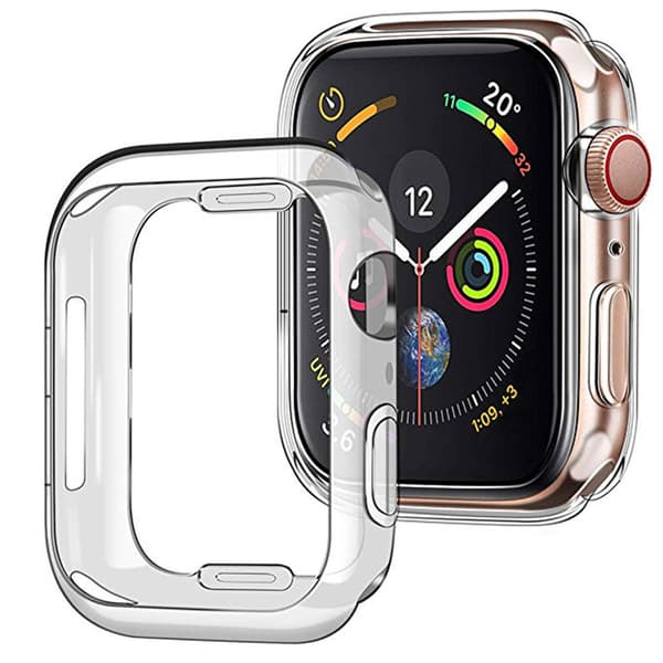 iWatch 4 Serie Silikonskal 40mm 44mm Transparent/Genomskinlig Transparent/Genomskinlig, 40mm