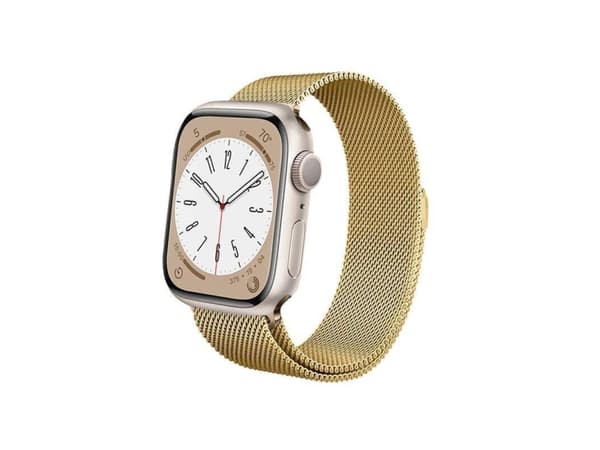 Crong CRG-44MST-GLD, Klockarmband, Apple, Apple Watch 42/44/45/49mm, Rostfritt stål