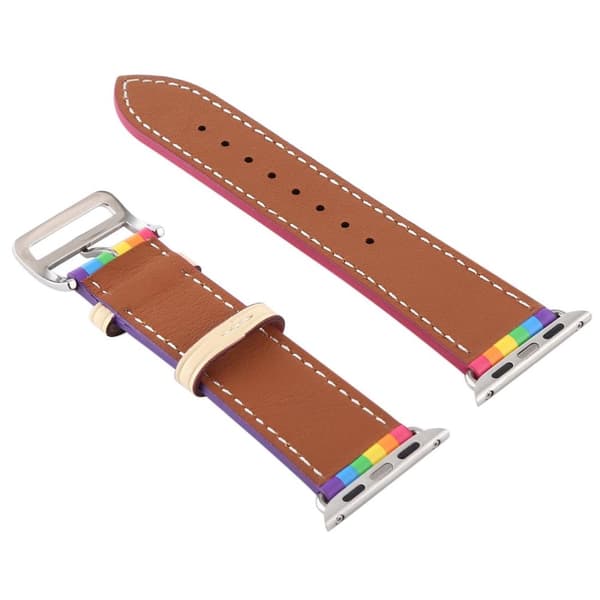 För Apple Watch 38/40mm Läderarmband Pride