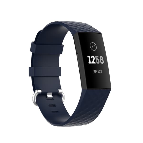 Silikonarmband Till Fitbit Charge 3/4 Mörkblå S