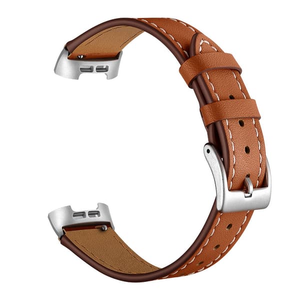 Äkta Läderarmband Fitbit Charge 3/4 Brun