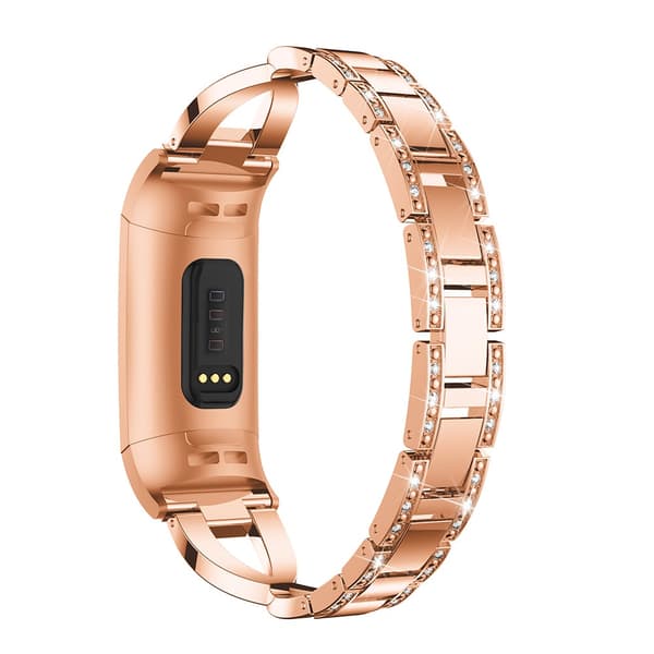 Rhinestone Kristallarmband Fitbit Charge 3/4 Rose Guld