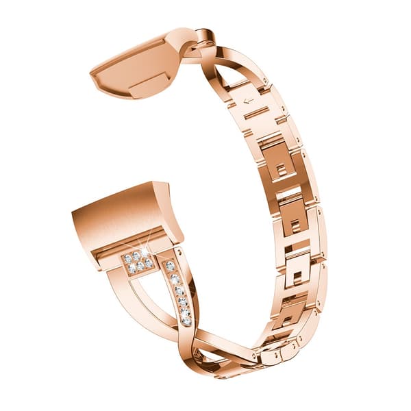 Rhinestone Kristallarmband Fitbit Charge 3/4 Rose Guld
