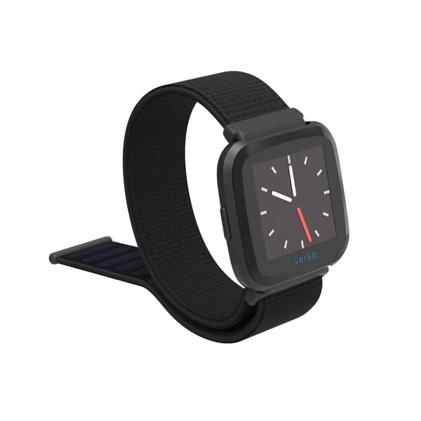 Nylonarmband Fitbit Versa/Versa 2 Svart