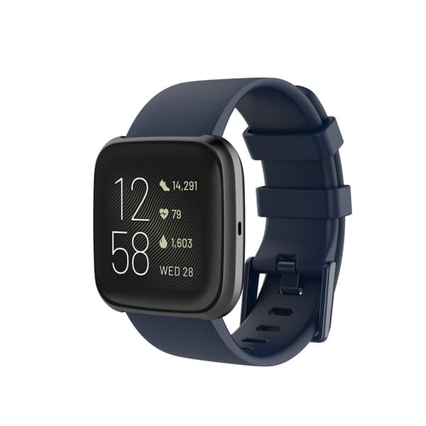 Silikonarmband Fitbit Versa/Versa 2 Mörk Blå