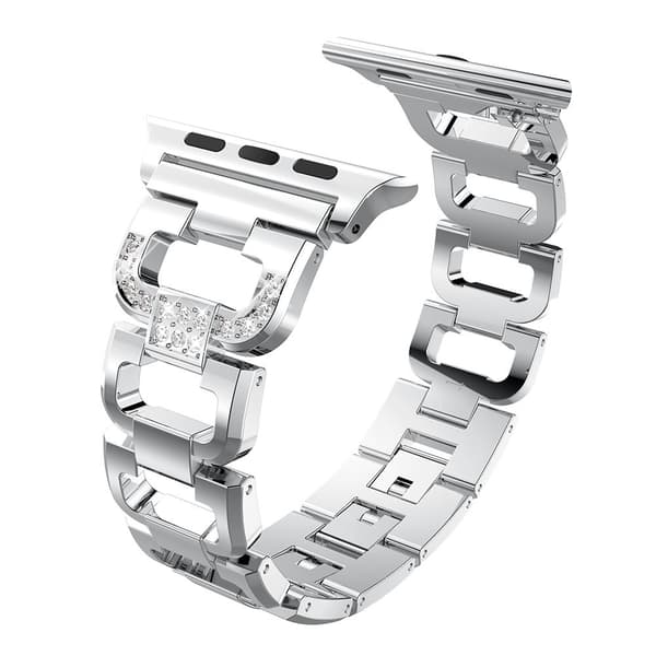 Rhinestone Metallarmband Apple Watch 42/44/45/49 mm Silver