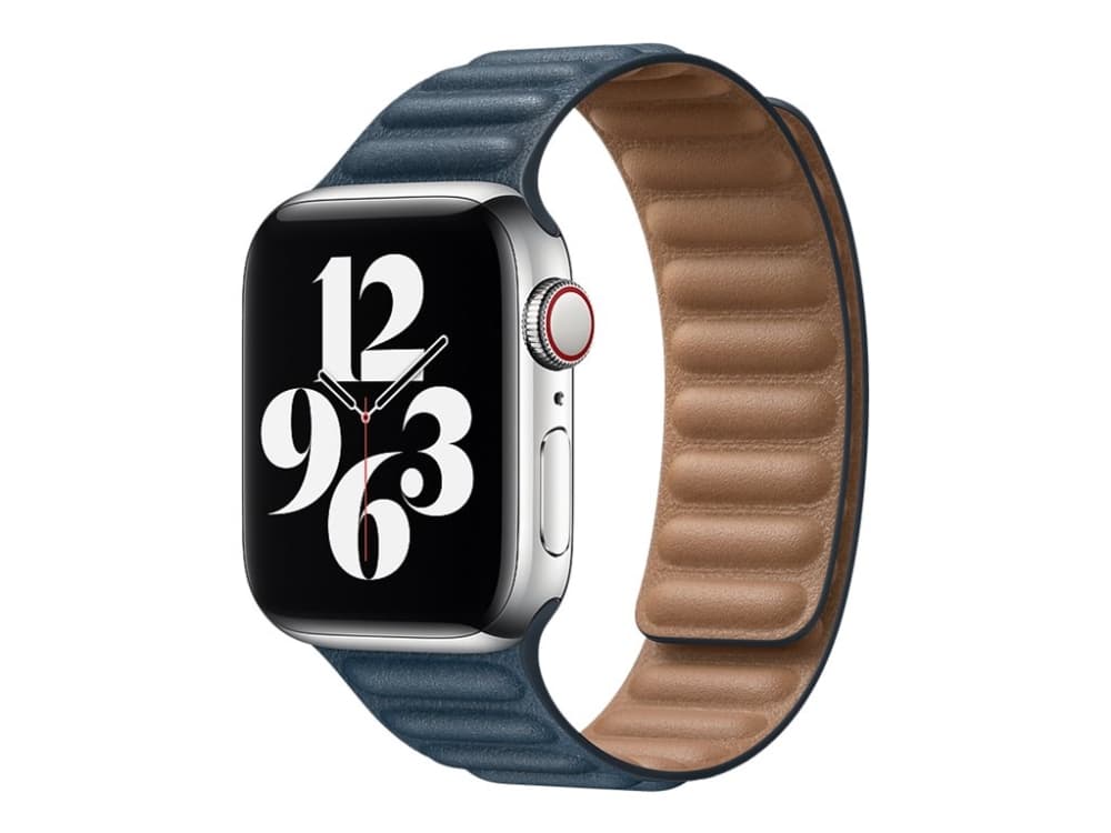 Apple 40mm Leather Link - Klokkestropp for smart armbåndsur - M/L-størrelse - baltisk blå - for Watch (38 mm, 40 mm)