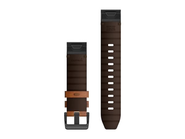 Garmin QuickFit - Klokkestropp for smart armbåndsur - kastanje - for D2; fenix 6; fenix 7; Forerunner 965; Instinct Solar