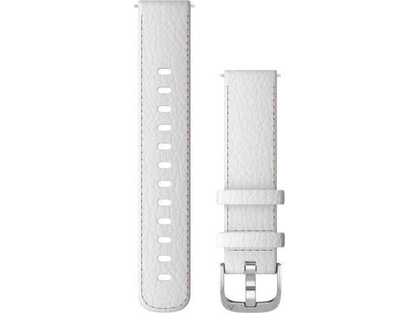 Garmin Quick Release Band - Klokkestropp for smart armbåndsur - 120 - 175 mm - white leather with silver hardware - for Legacy Hero Series Captain Ma