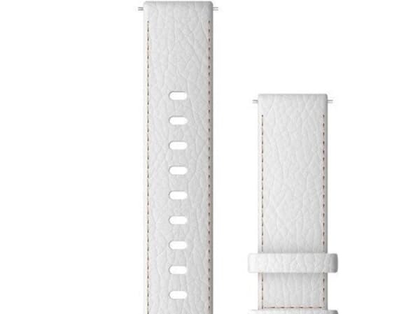 Garmin Quick Release Band - Klokkestropp for smart armbåndsur - 120 - 175 mm - white leather with silver hardware - for Legacy Hero Series Captain Ma