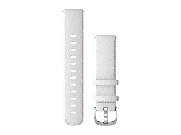 Garmin Quick Release Band - Klokkestropp for smart armbåndsur - 120 - 175 mm - white leather with silver hardware - for Legacy Hero Series Captain Ma