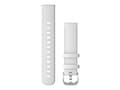 Miniatyrbilde 1 av 4: Garmin Quick Release Band - Klokkestropp for smart armbåndsur - 120 - 175 mm - white leather with silver hardware - for Legacy Hero Series Captain Ma