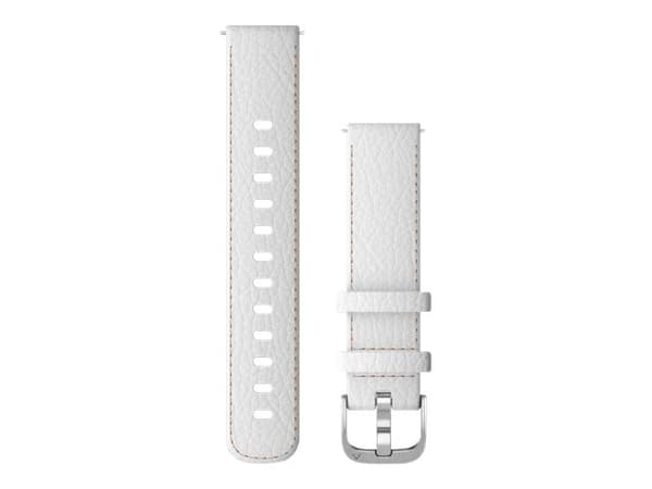 Garmin Quick Release Band - Klokkestropp for smart armbåndsur - 120 - 175 mm - white leather with silver hardware - for Legacy Hero Series Captain Ma