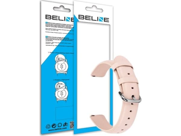 Beline Beline Klokkereim 20mm Elegance rosa/rosa