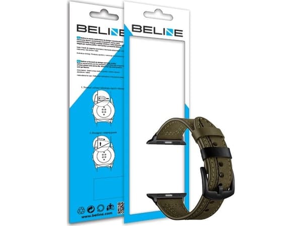 Beline Smart klokke skinnreim, Grønn farge, 22mm