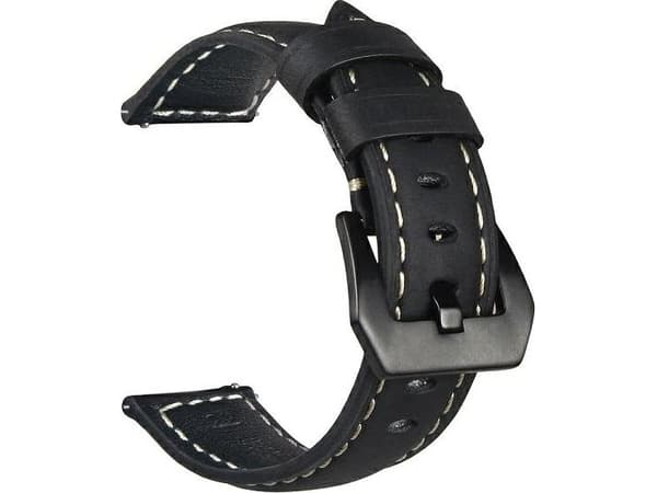 Beline Smartwatch nahkahihna, musta, 22mm