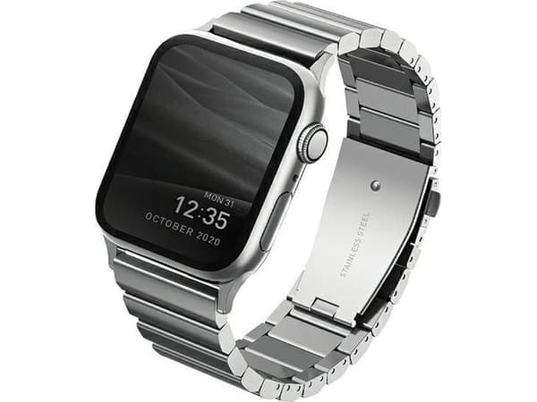 UNIQ UNIQ Strova Apple Watch 42/44mm strap. Stainless Steel silver/sterling silver