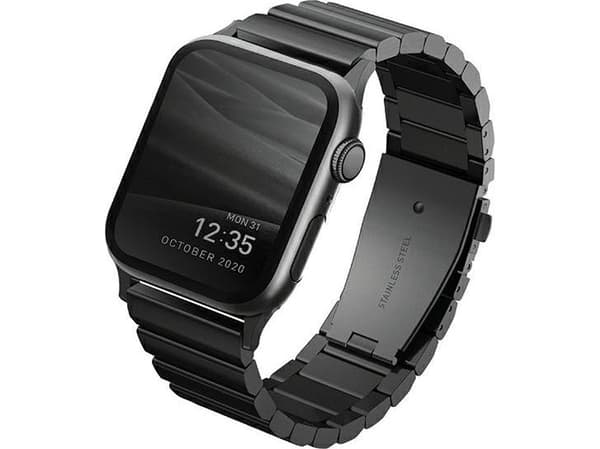 UNIQ UNIQ Strova Apple Watch 42/44mm strap. Stainless Steel black/midnight black