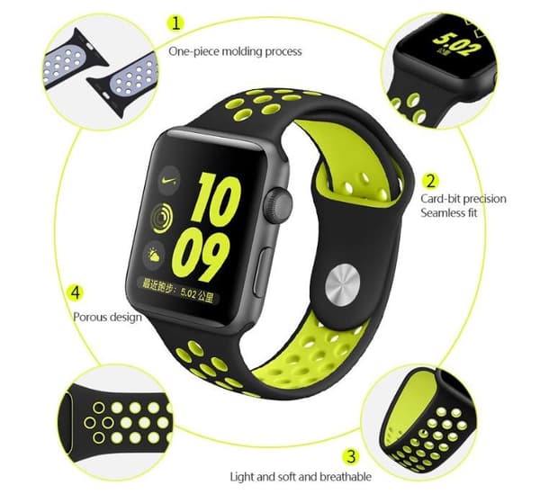 Apple Watch 38mm - NORTH EDGE Smarta Silikonarmband Hög Kvalité