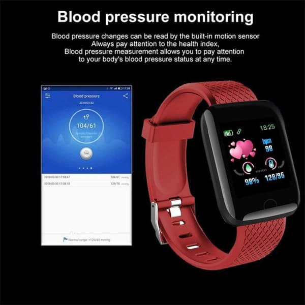 Fitness smart klocka lila armband