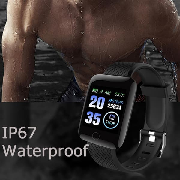 Fitness smart klocka lila armband
