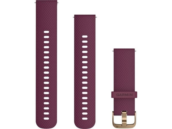 Garmin Quick Release Band - KlocKräm för smart klocka - 107 - 215 mm - guld, berry - för Forerunner 55; vívomove HR
