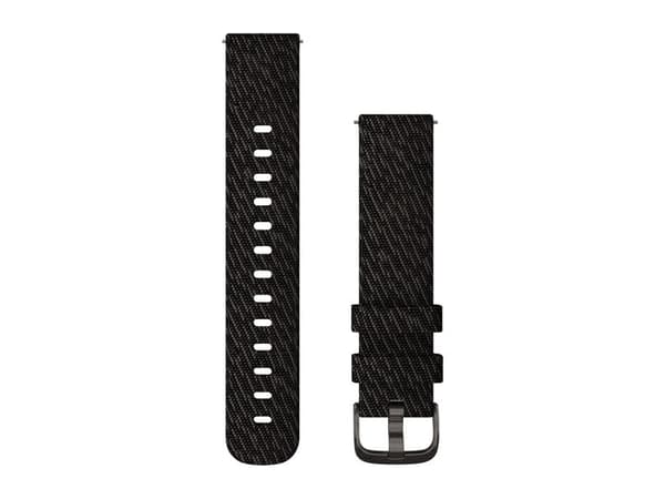 Garmin Quick Release Band - Klokkestropp for smart armbåndsur - 125 - 190 mm - skifermaskinutstyr, black pepper woven nylon - for Approach S40; Forer