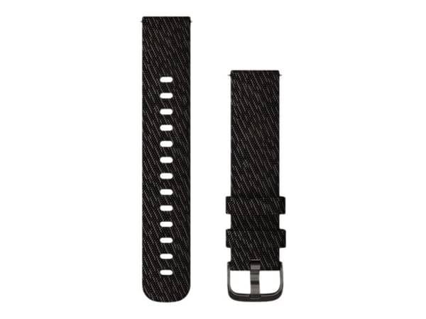 Garmin Quick Release Band - Klokkestropp for smart armbåndsur - 125 - 190 mm - skifermaskinutstyr, black pepper woven nylon - for Approach S40; Forer