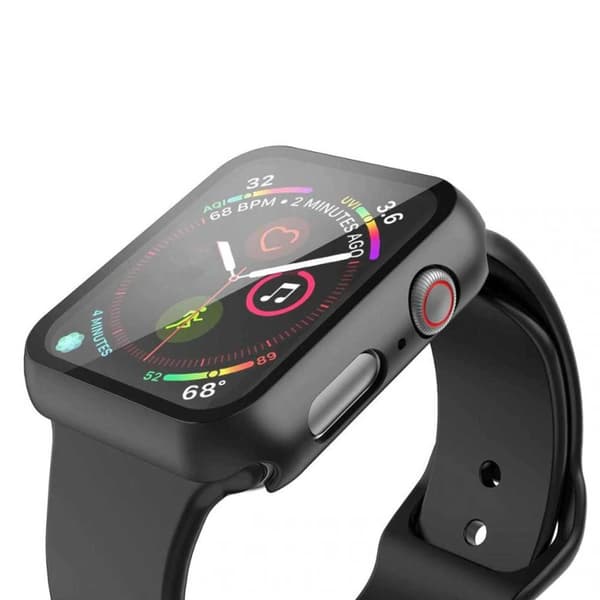 Kattava Apple Watch 4/5/6/Katso kuoren näytönsuojaus musta 44 mm